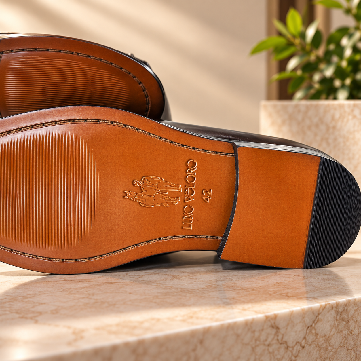 Luxo Veloro Lucente Loafer Croco Italian Leather Black/Brown Shoe - Image 3
